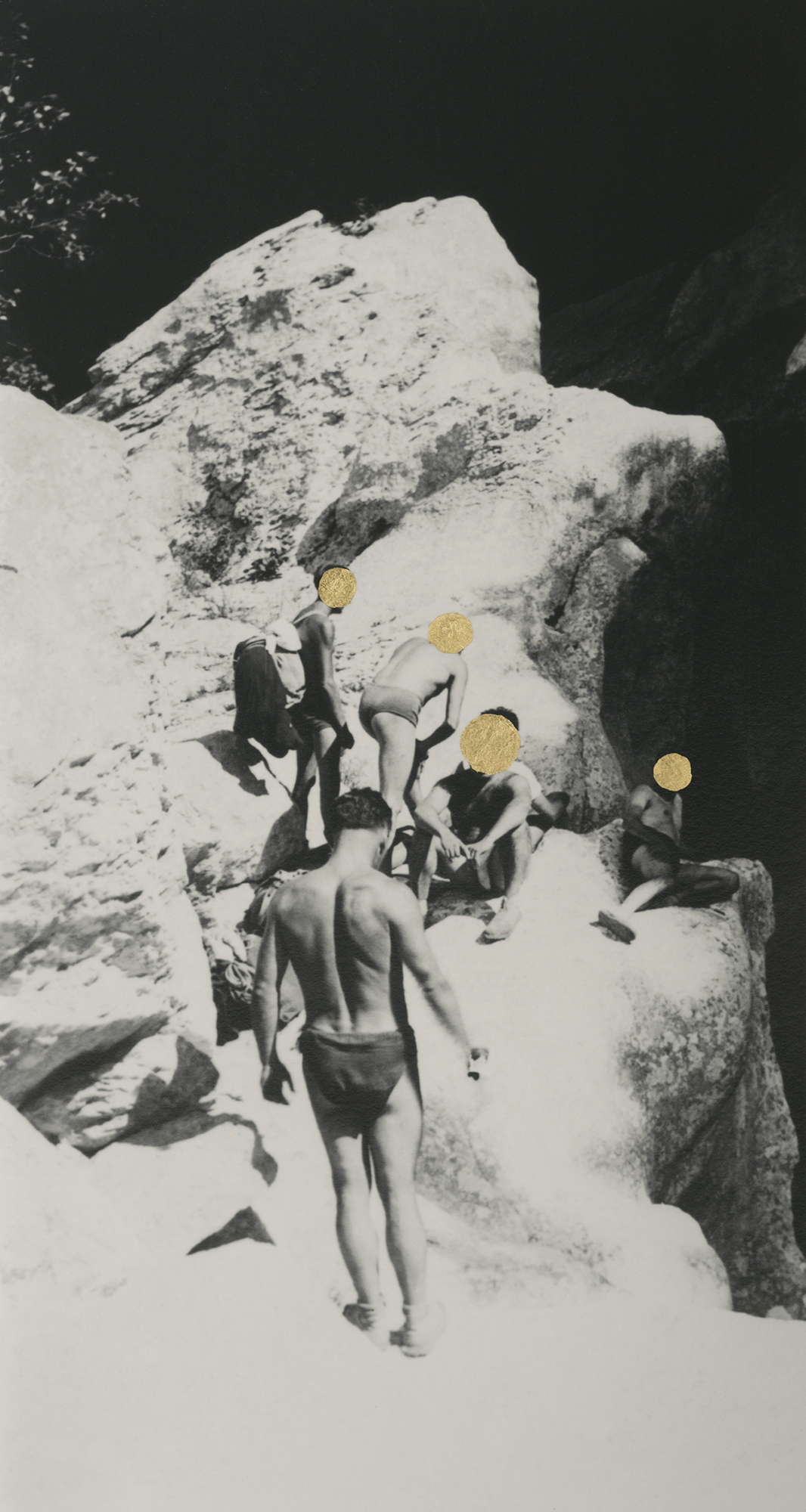 07- groupe homme maillot de bain- carolle benitah – 30 x 16 cm