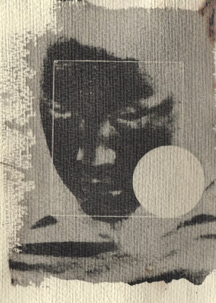 Circular crescent eyelashes. Liquid Emulsion, Khadi Paper, 4.5×6.3” inch, 1_1 unique print. £200. Developed using Rosemary Tea.
