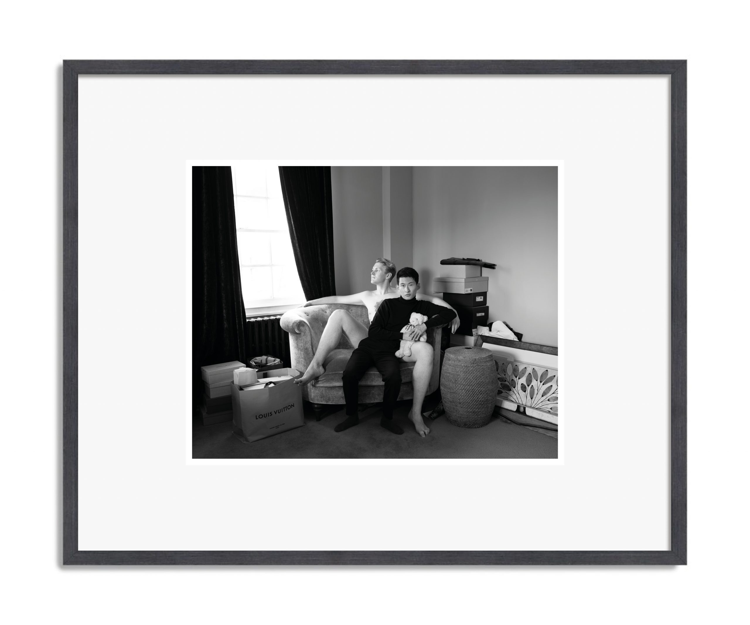 Jeremy Chih-Hao Chuang: Sitting in the grey button-back chair, 2024